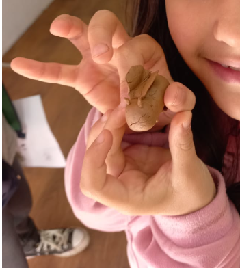 abelha de argila na escola