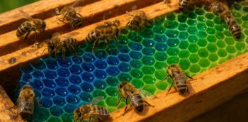 Abelhas produzem mel azul e verde na França após consumir resíduos de M&M’s