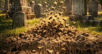 Milhões de abelhas sob um cemitério: descoberta revela o maior “apiário invisível” do planeta