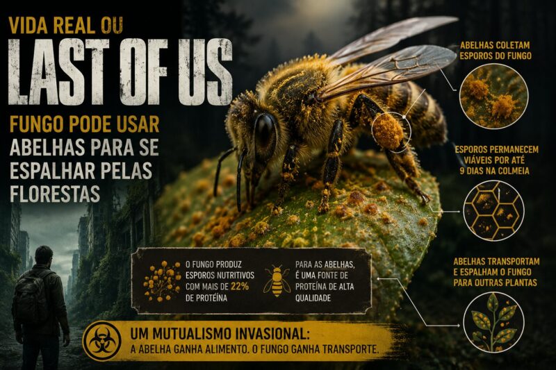 Vida Real ou Last of Us? Fungo pode usar abelhas para se espalhar pelas florestas